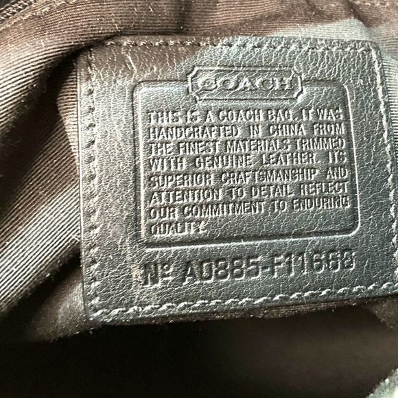 Coach Signature Brown and Tan Shoulder Bag - Picture 9 of 12